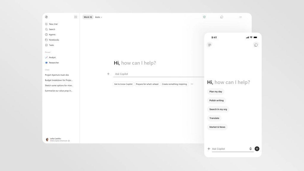 Microsoft 365 Copilot daha hızlı ve daha temiz bir tasarımla geliyor