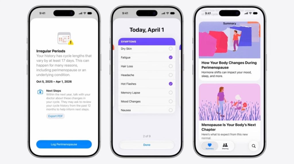 Apple Health uygulaması artık perimenopozu tespit edebiliyor