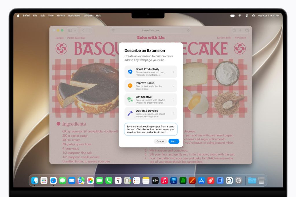 Apple, Safari’nin eklenti eksikliğini AI ile çözüyor