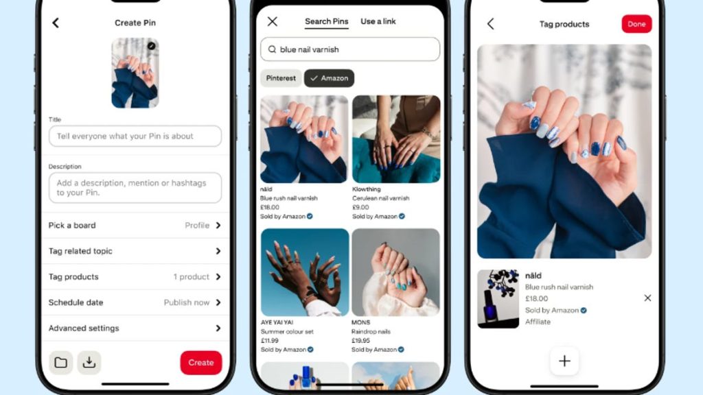 Pinterest, Amazon Mağaza Bağlantılarıyla Alışverişi Tek Tıkta Sunuyor